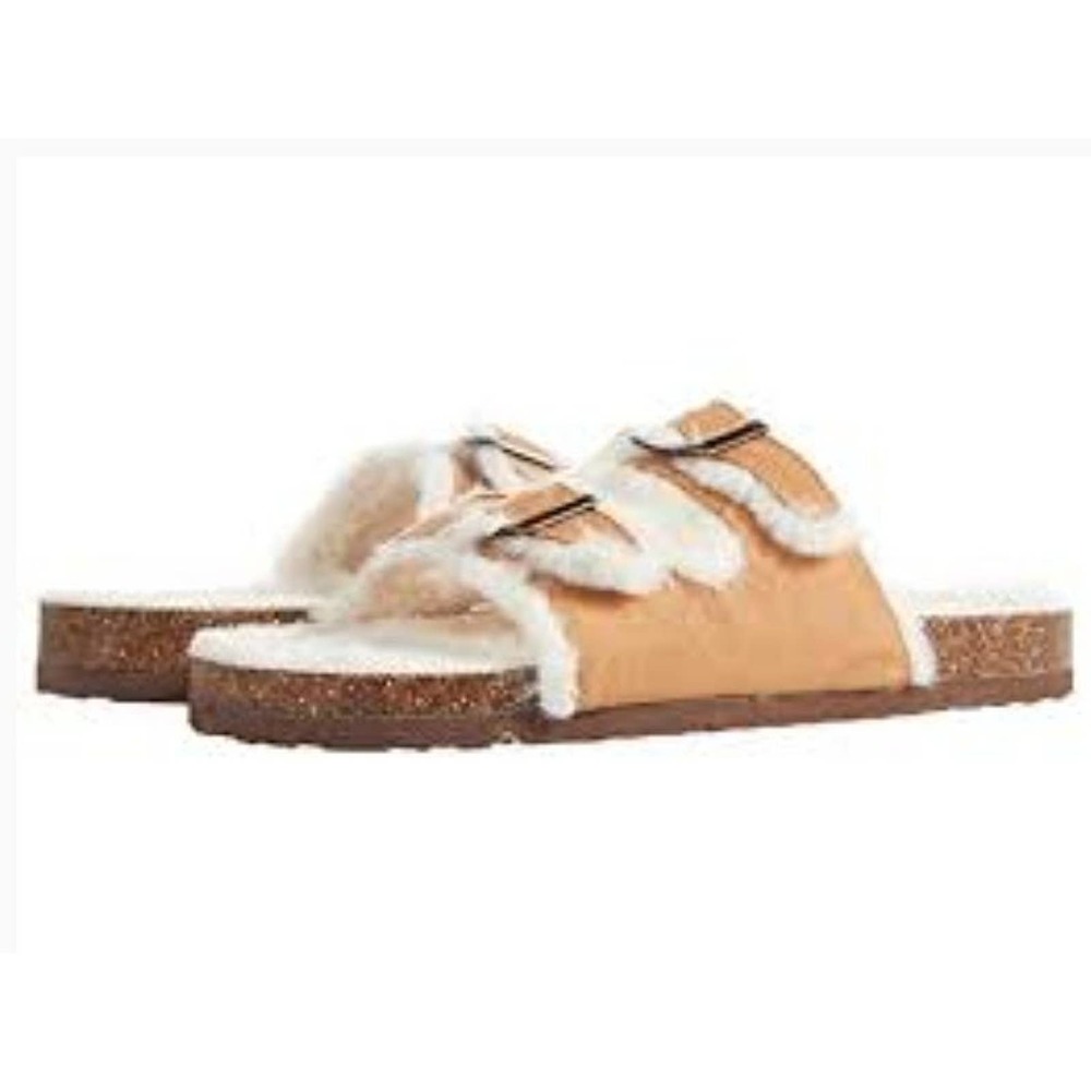 Steve madden toddler kid unisex fur slides size 11